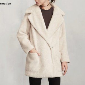 REFORMATION Wolfe Sherpa Shearling Teddy Coat Jacket